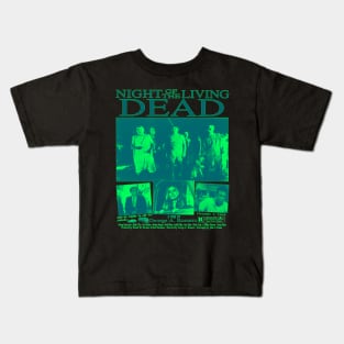 Night of the Living Dead - Horror Classic Spooky Film Poster 1968 (green) Kids T-Shirt